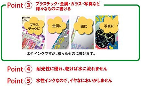 uni-Posca Paint Marker Pen - Extra Fine Point - Set of 8 (Pc-1M8C), Model:PC-1M 8C